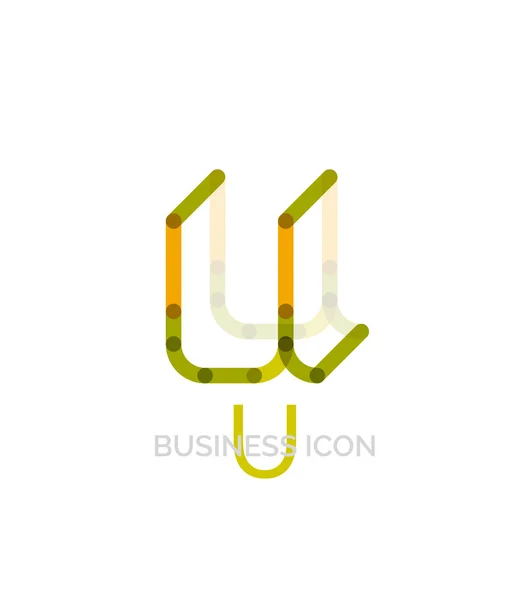 Minimalnym U czcionki lub list logo projektu — Wektor stockowy