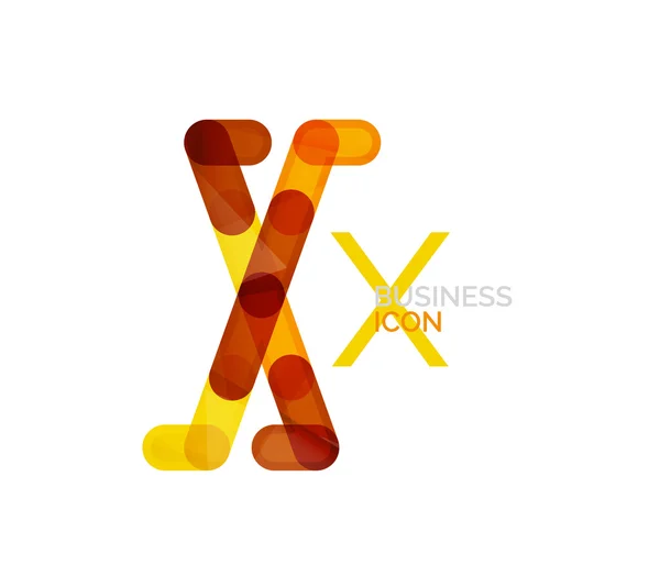 Minimální X písmo nebo dopis logo design — Stockový vektor