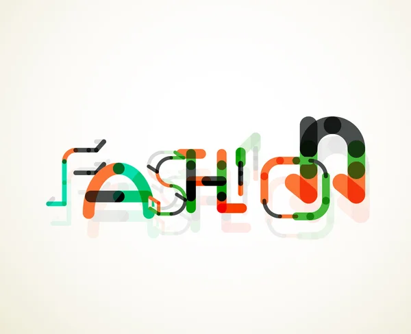 Fashion word font concept — Stock Vector