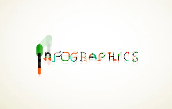 Infographics woord lettertype concept — Stockvector