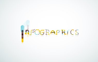 Infographics kelime yazı tipi kavramı