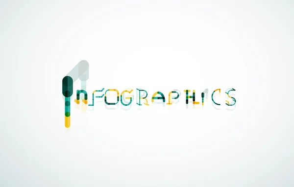 Infographics woord lettertype concept — Stockvector