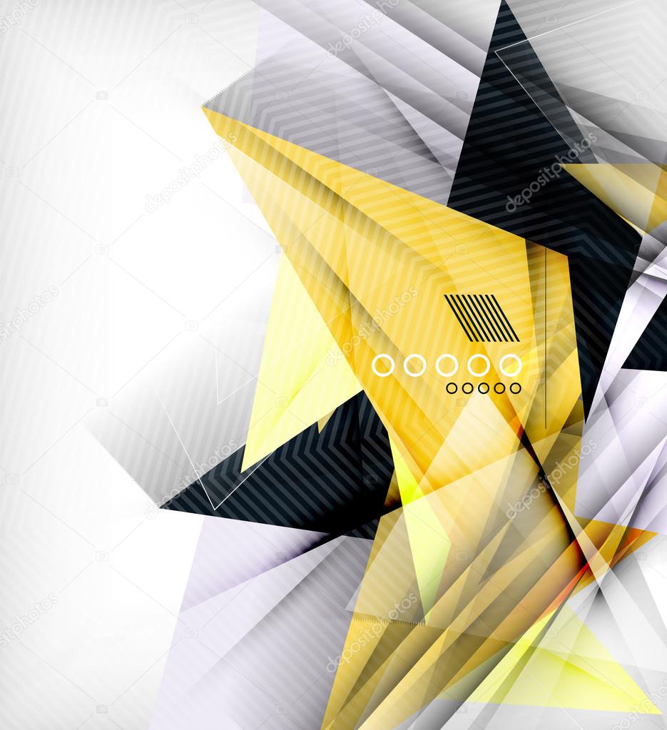 Color triangles, unusual abstract background
