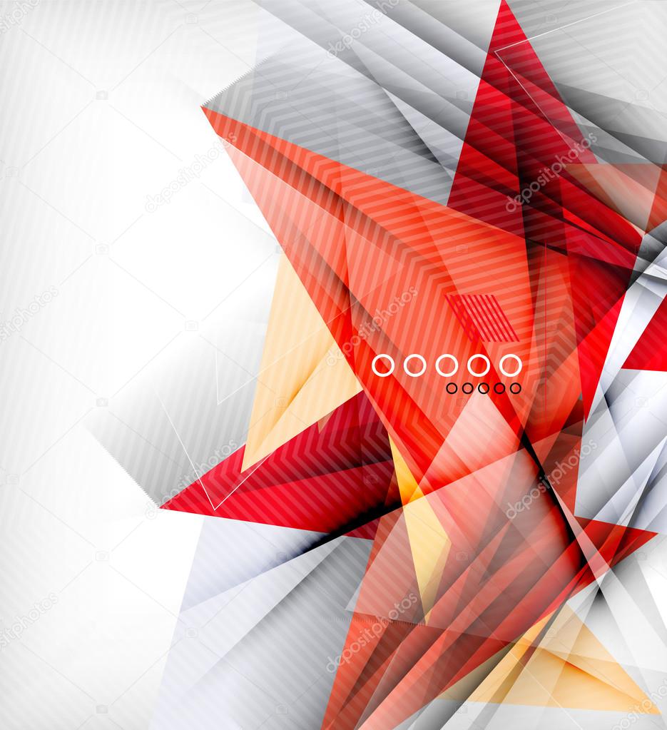 Color triangles, unusual abstract background