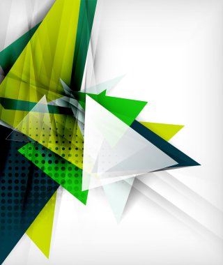 Renkli üçgenler, sıradışı arka plan