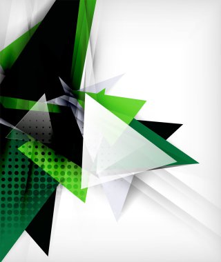 Renkli üçgenler, sıradışı arka plan