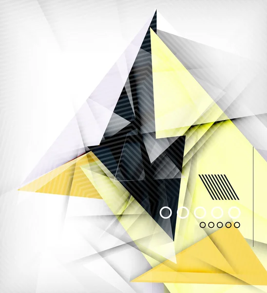 Triângulos de cor, fundo abstrato incomum — Vetor de Stock