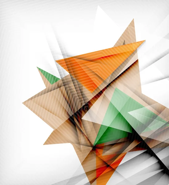 Triangles de couleur, fond abstrait inhabituel — Image vectorielle