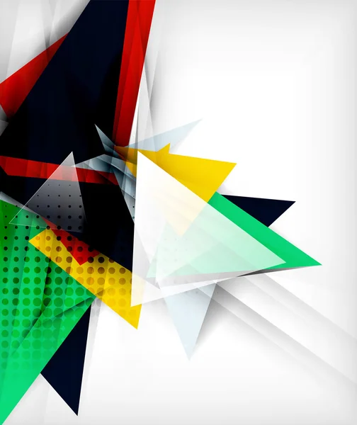 Triangoli di colore, sfondo astratto insolito — Vettoriale Stock