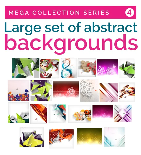 Mega verzameling abstracte achtergronden — Stockvector