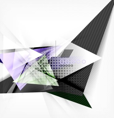 Renkli üçgenler, sıradışı arka plan