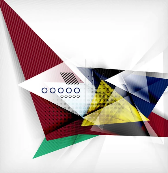 色の三角形、異常な抽象的な背景 — ストックベクタ