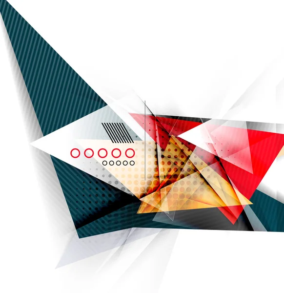 Triángulos de color, fondo abstracto inusual — Archivo Imágenes Vectoriales