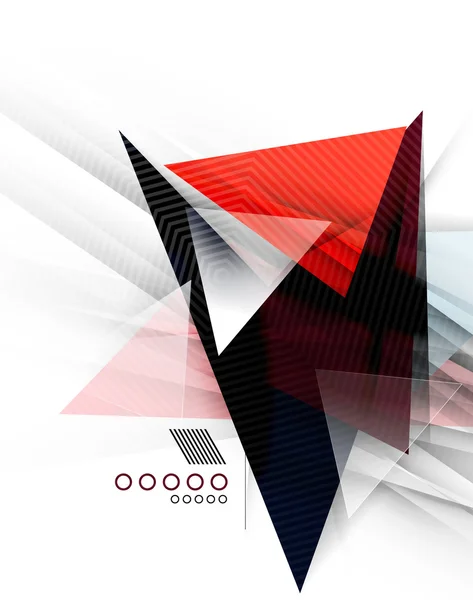 Triángulos de color, fondo abstracto inusual — Vector de stock