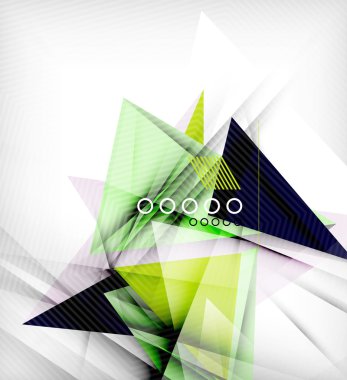 Renkli üçgenler, sıradışı arka plan