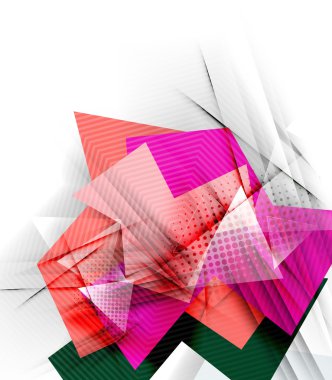 Renkli üçgenler, sıradışı arka plan