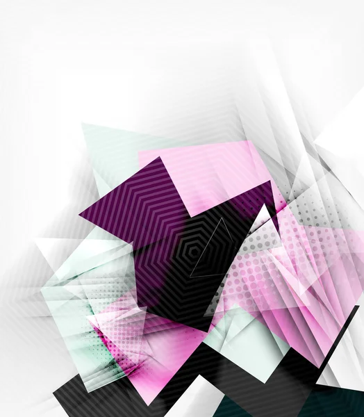 Kleur driehoeken, ongebruikelijke abstracte achtergrond — Stockvector