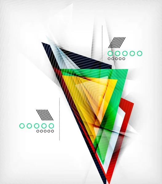 Triangles de couleur, fond abstrait inhabituel — Image vectorielle