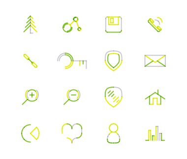 İnce çizgi web simgeler kümesi