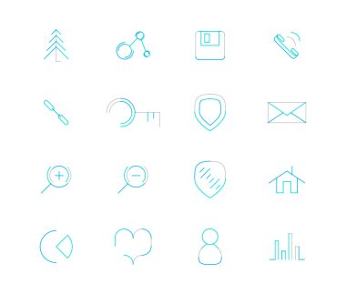 İnce çizgi web simgeler kümesi