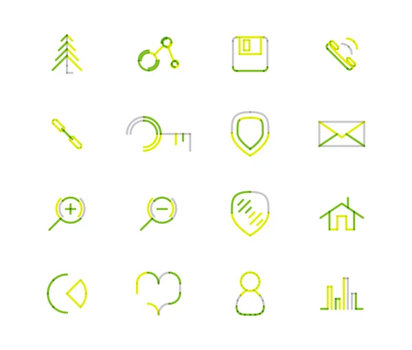 Ensemble d'icônes web de ligne mince — Image vectorielle