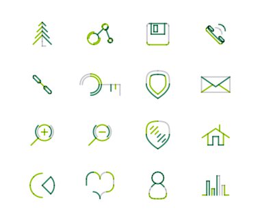 İnce çizgi web simgeler kümesi