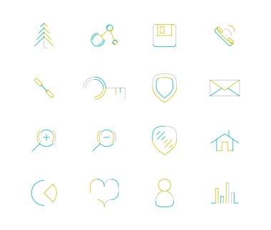 İnce çizgi web simgeler kümesi