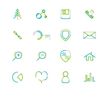 İnce çizgi web simgeler kümesi