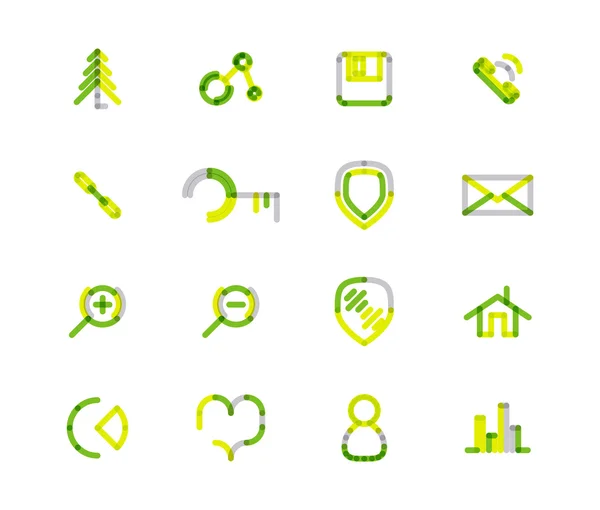 Set van dunne lijn web iconen — Stockvector