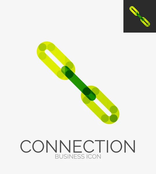 En az satır tasarım logo, zincir simgesi — Stok Vektör