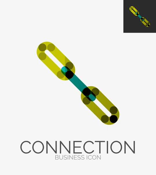 Логотип мінімальної лінії дизайну, значок ланцюга — стоковий вектор