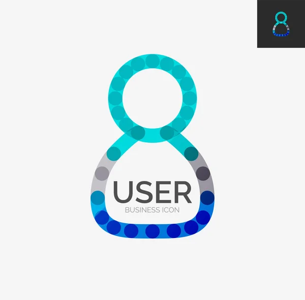 Ελάχιστη γραμμή λογότυπο σχεδιασμό, εικονίδιο χρήστη — Διανυσματικό Αρχείο