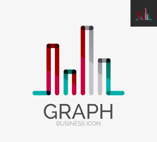 Diseño de línea mínima logotipo, gráfico, icono del gráfico — Vector de stock