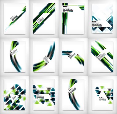 El ilanı, broşür tasarım şablonları kümesi, düzenleri