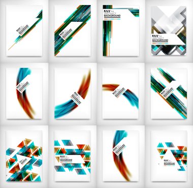 El ilanı, broşür tasarım şablonları kümesi, düzenleri