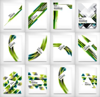 El ilanı, broşür tasarım şablonları kümesi, düzenleri