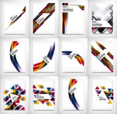 El ilanı, broşür tasarım şablonları kümesi, düzenleri