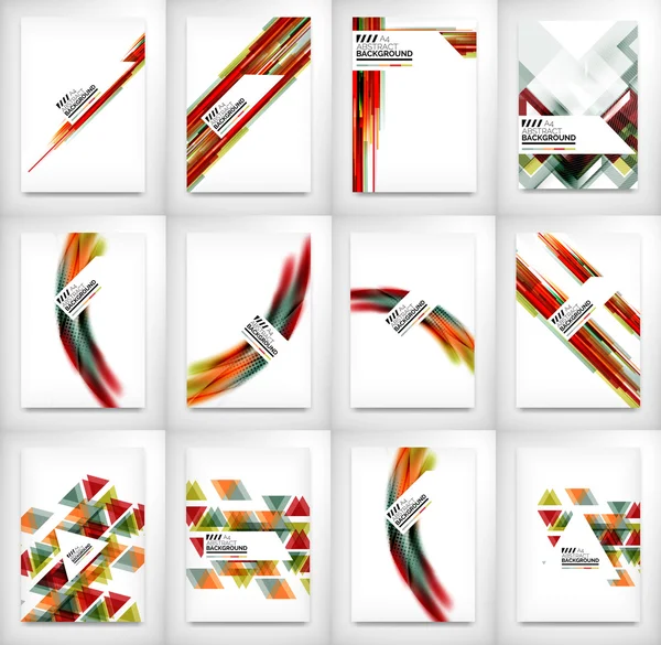 Brochures, Série de modèles de conception de brochures, Mises en page — Image vectorielle