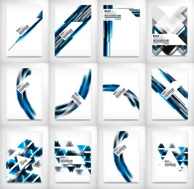 El ilanı, broşür tasarım şablonları kümesi, düzenleri