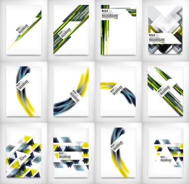 El ilanı, broşür tasarım şablonları kümesi, düzenleri