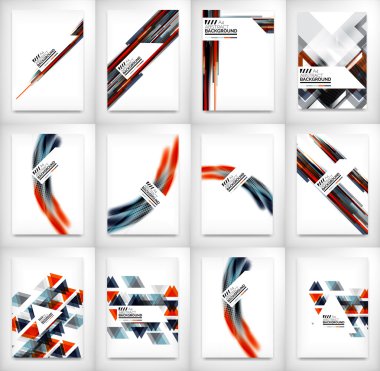 El ilanı, broşür tasarım şablonları kümesi, düzenleri