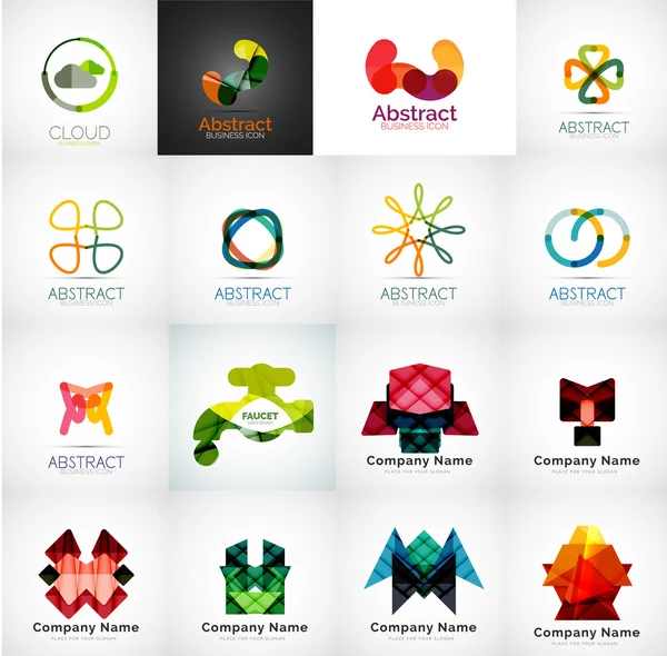 Colección de logotipo de empresa abstracta — Vector de stock