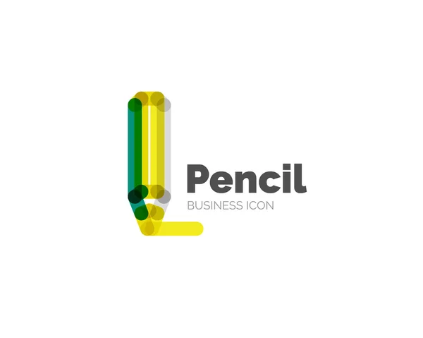 Line minimales design logo bleistift — Stockvektor