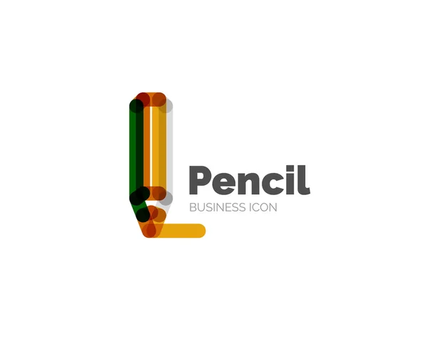 Line minimales design logo bleistift — Stockvektor