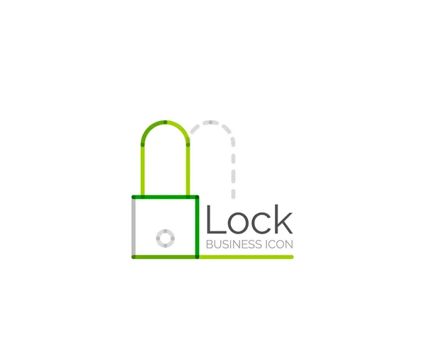 Línea de diseño minimalista logotipo de bloqueo — Archivo Imágenes Vectoriales
