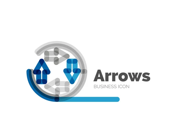 Line minimal design logo arrows — Stock Vector