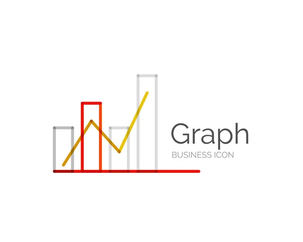 Line minimal design logo graph — Stock Vector