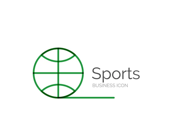 Linje minimal design logotyp bollsporter — Stock vektor