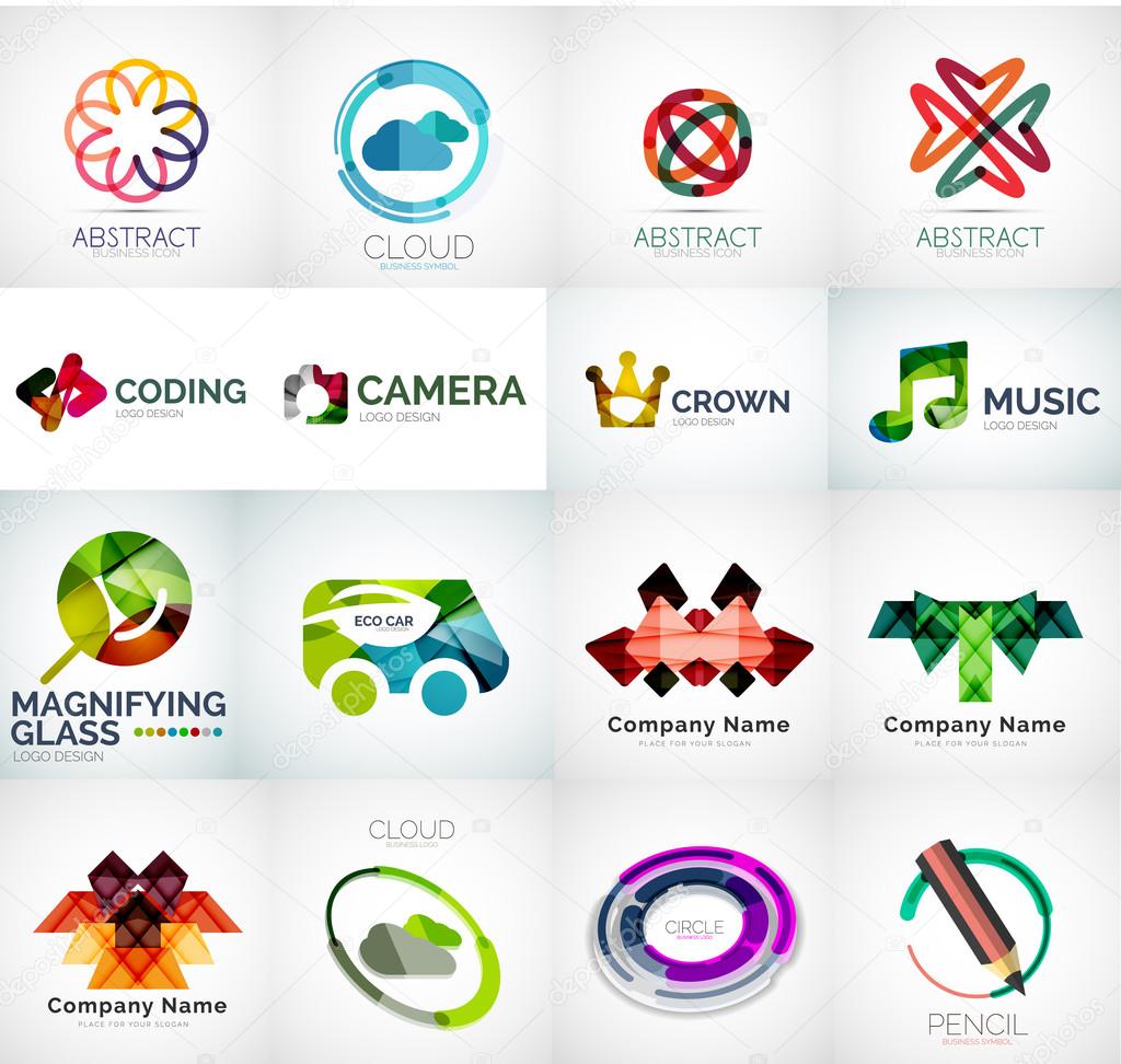 Abstract company logo vector collection