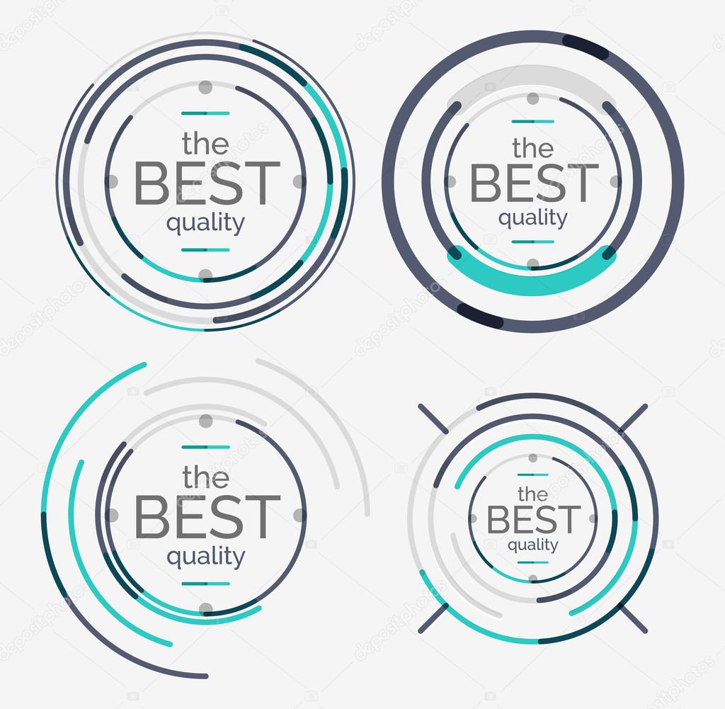 Thin line neat design logo set, clean modern concept, premium quality stamp